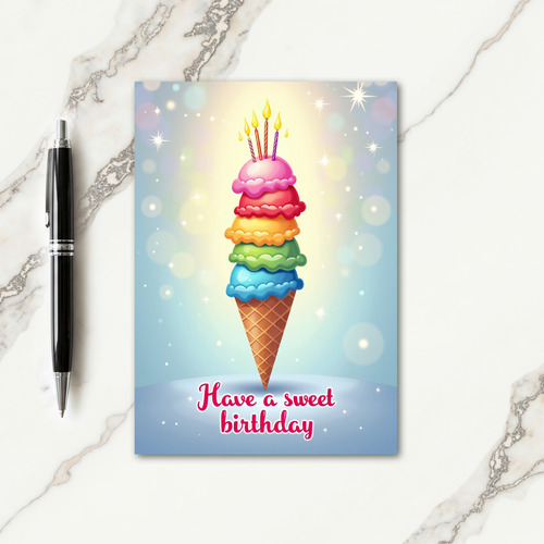 Joyful Birthday Cone Card