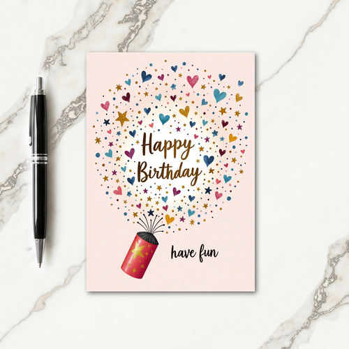 Joyful Birthday Confetti Burst Card