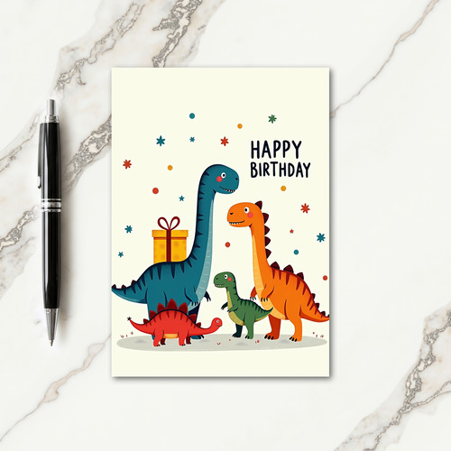 Joyful Birthday Creature Art Card
