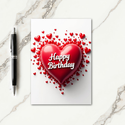 Joyful Birthday Crimson Forms Card