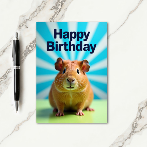 Joyful Birthday Cute Mouse Radial Card