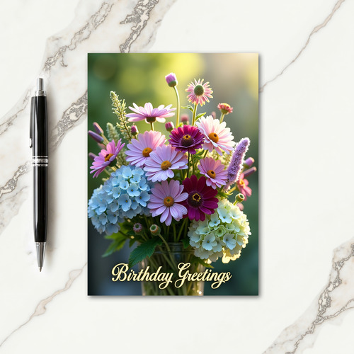 Joyful Birthday Daisy Bloom Card