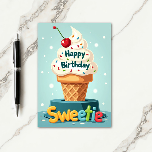 Joyful Birthday Dessert Card