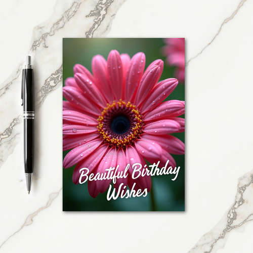 Joyful Birthday Dewy Flower Card