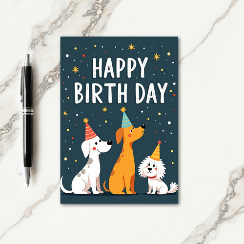 Joyful Birthday Dog Card