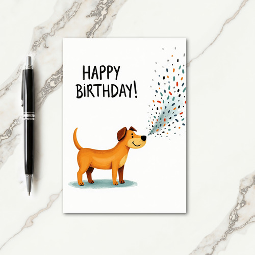 Joyful Birthday Dog Confetti Card