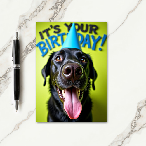 Joyful Birthday Dog Portrait Card