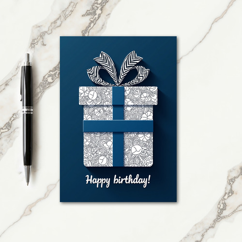 Joyful Birthday Doodle Card