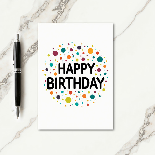 Joyful Birthday Dot Pattern Card