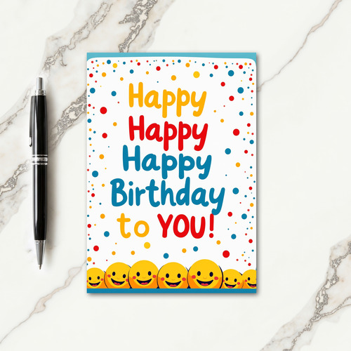 Joyful Birthday Dots Card