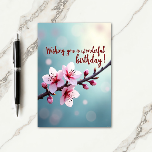 Joyful Birthday Elegant Floral Card