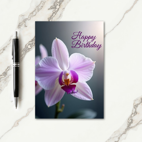 Joyful Birthday Elegant Flower Card