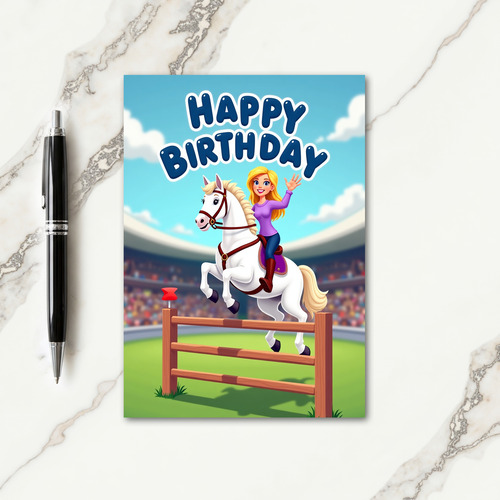 Joyful Birthday Equestrian Card