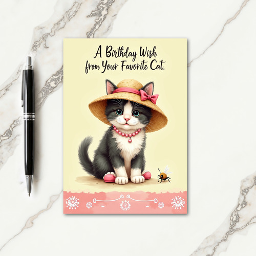 Joyful Birthday Feline Card