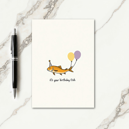 Joyful Birthday Fish Card