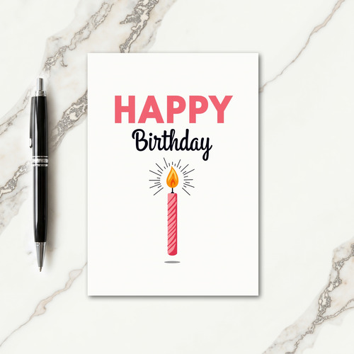 Joyful Birthday Flame Card