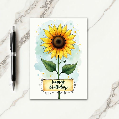 Joyful Birthday Floral Bloom Card