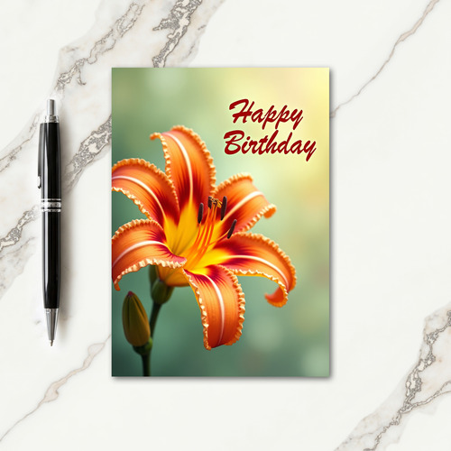 Joyful Birthday Floral Portrait Card
