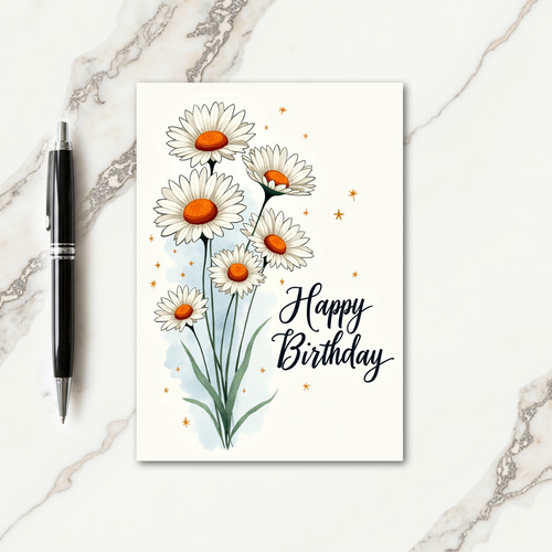 Joyful Birthday Floral Stems Card