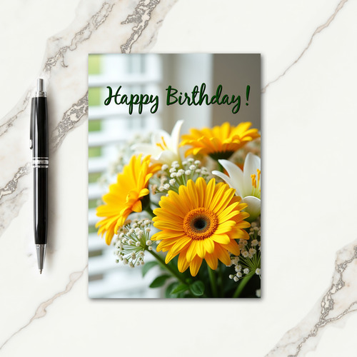 Joyful Birthday Flower Card