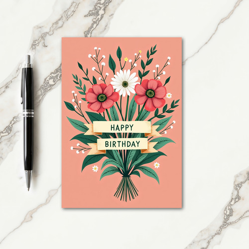 Joyful Birthday Flowers Card