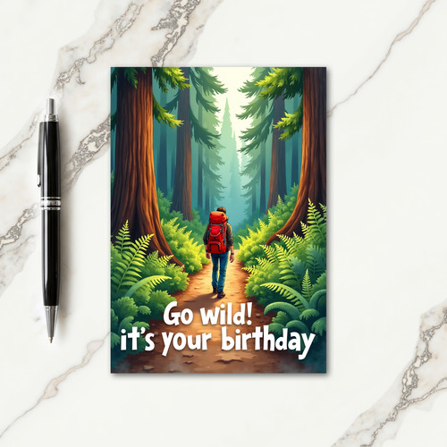 Joyful Birthday Forest Path Card