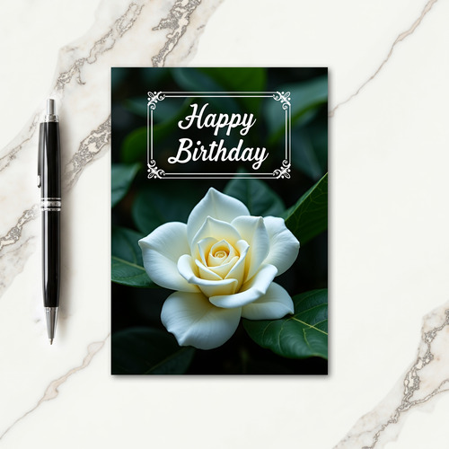 Joyful Birthday Framed Blossom Card