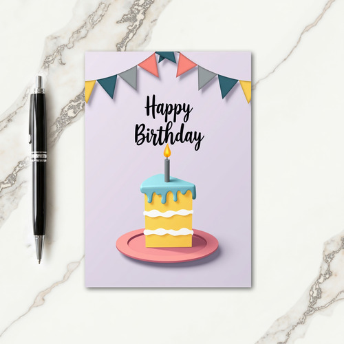 Joyful Birthday Frosted Cake Card