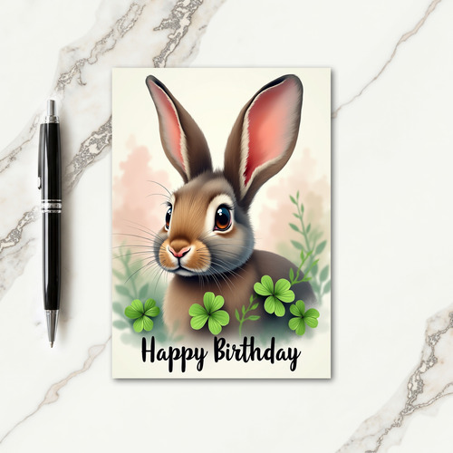 Joyful Birthday Furry Friend Floral Card