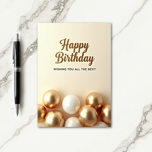 Joyful Birthday Glitter Gold Card