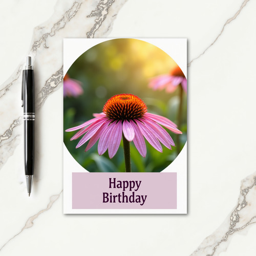 Joyful Birthday Golden Flower Card