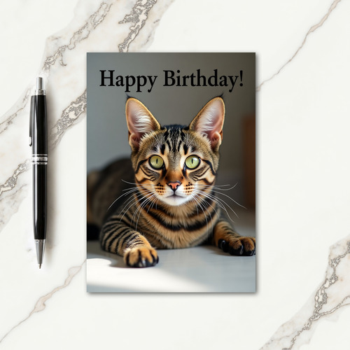 Joyful Birthday Graceful Feline Card