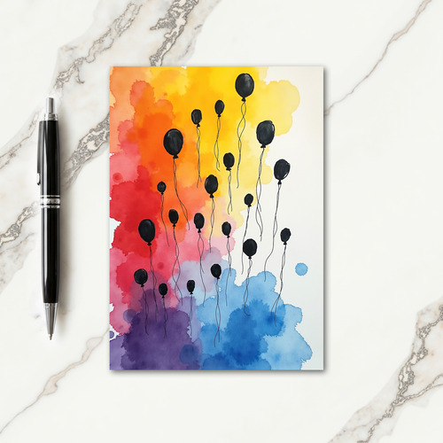 Joyful Birthday Gradient Card