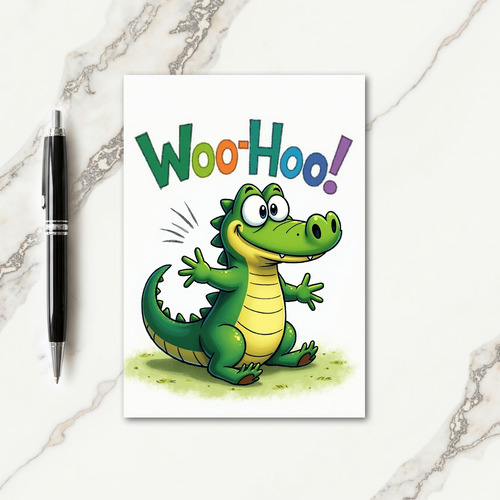 Joyful Birthday Green Reptile Card