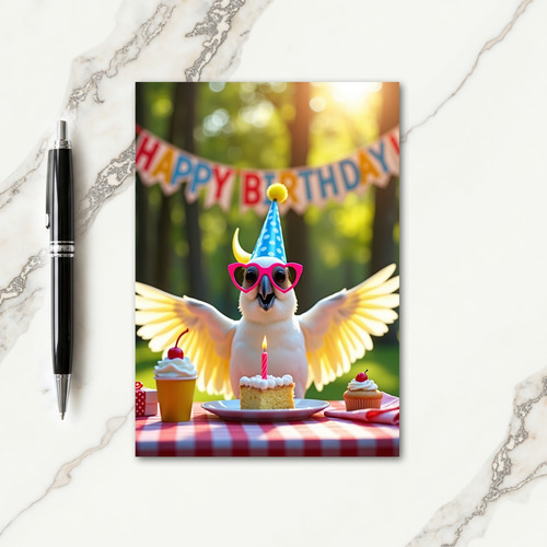 Joyful Birthday Heart Bird Card