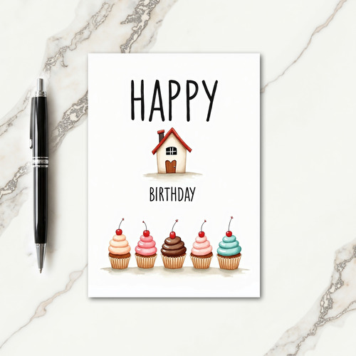 Joyful Birthday House Card
