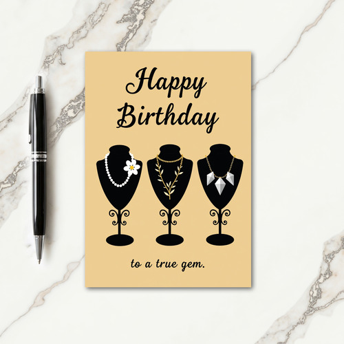 Joyful Birthday Jewelry Display Card