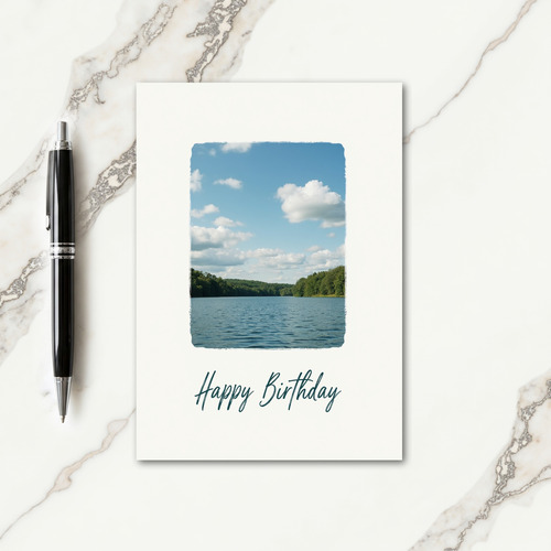 Joyful Birthday Lake View Card