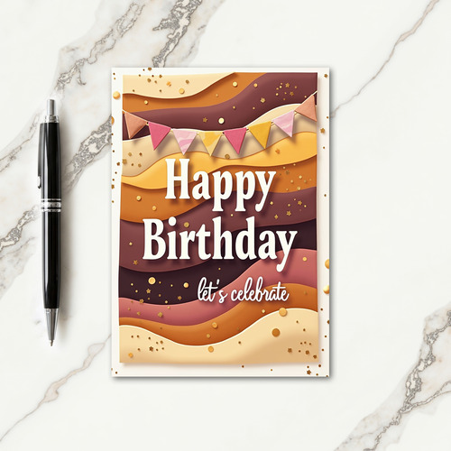 Joyful Birthday Layered Art Card