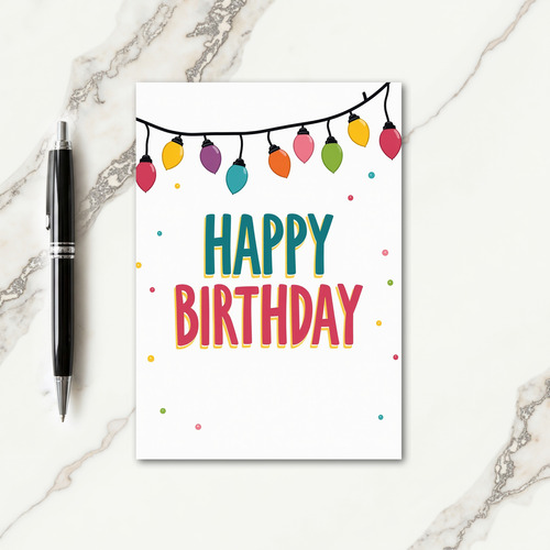 Joyful Birthday Lights Card