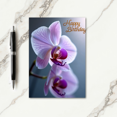 Joyful Birthday Lilac Petal Card
