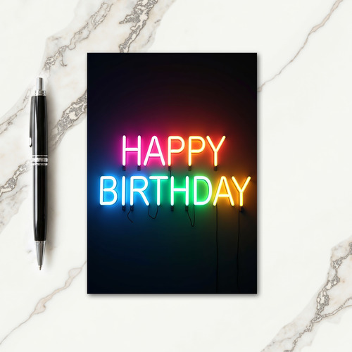 Joyful Birthday Luminous Glow Card