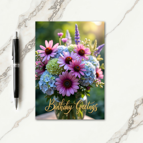 Joyful Birthday Magenta Card
