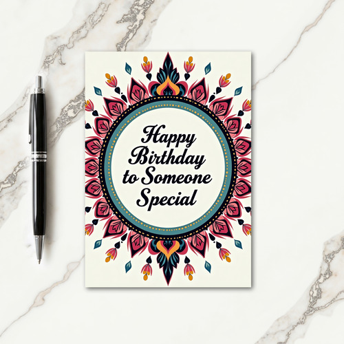 Joyful Birthday Mandala Card
