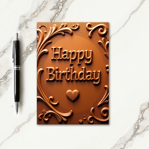 Joyful Birthday Metallic Scrollwork Card