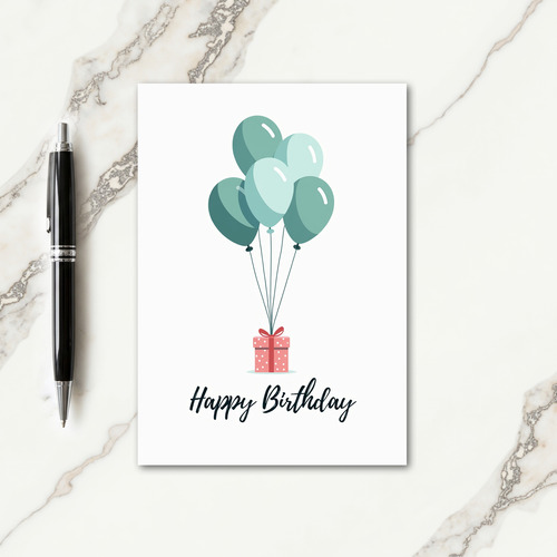 Joyful Birthday Mint Orb Card