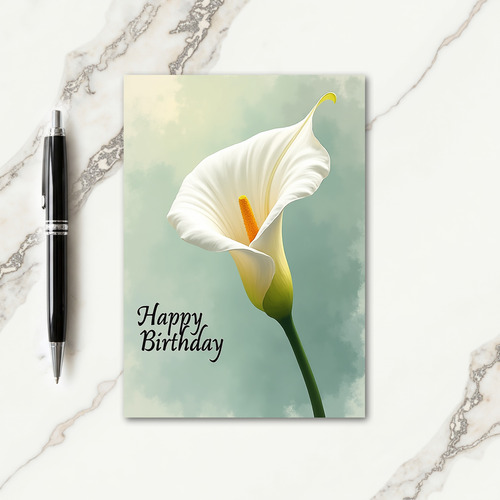 Joyful Birthday Misty Flower Card