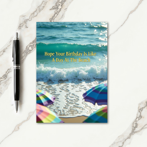 Joyful Birthday Ocean Wave Card