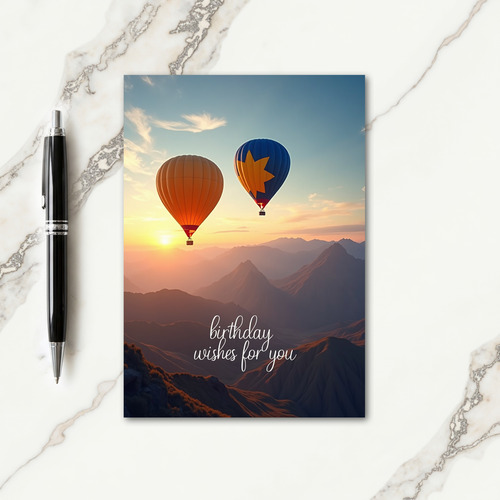 Joyful Birthday Orange Mountain Card