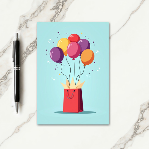 Joyful Birthday Orb Gift Bag Card
